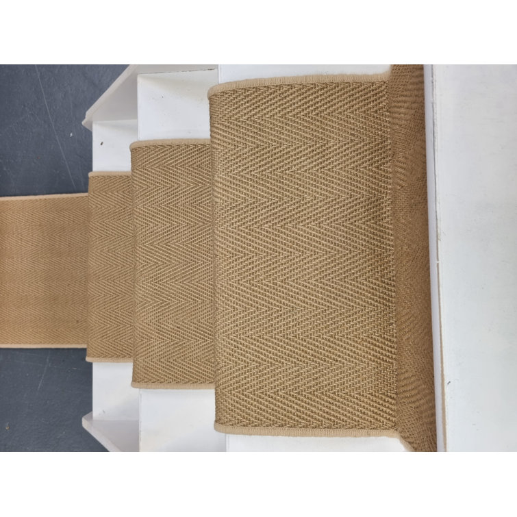 Fenston Carter Jute Carpet Stair Runner Like Sisal Herringbone But